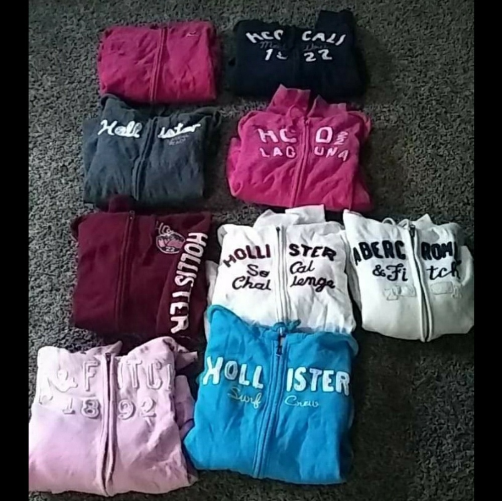 9 Hollister and Abercrombie Hoodies